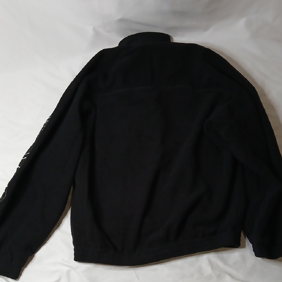 Balenciaga Black Fleece Zip Front Jacket with Sleeve Logo - Picture 4 of 4